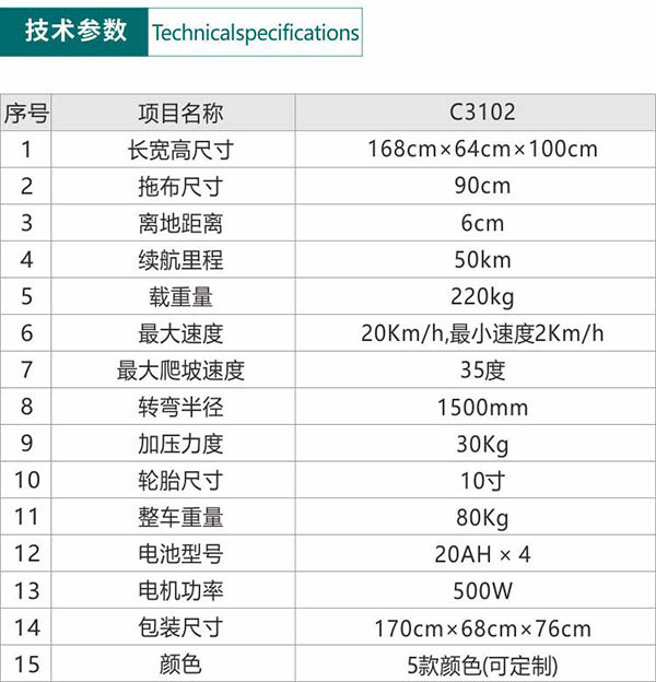 电动巴青尘推车C3102